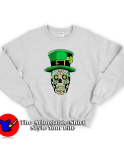 Sugar Skull Saint Patricks Day of Dead Sweatshirt