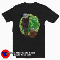 The Mandalorian Rick Morty And Baby Yoda Tee Shirt