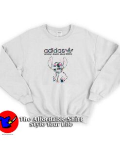 All Day I Dream About Stitch Adidas Floral Sweatshirt