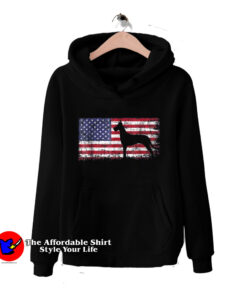 American Flag I Love My Great Dane Hoodie