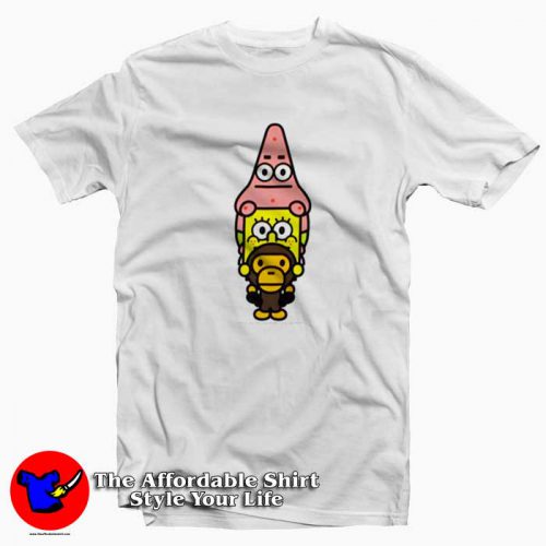 Get Buy BAPE x Spongebob And Patrick T-Shirt - Theaffordableshirt.com