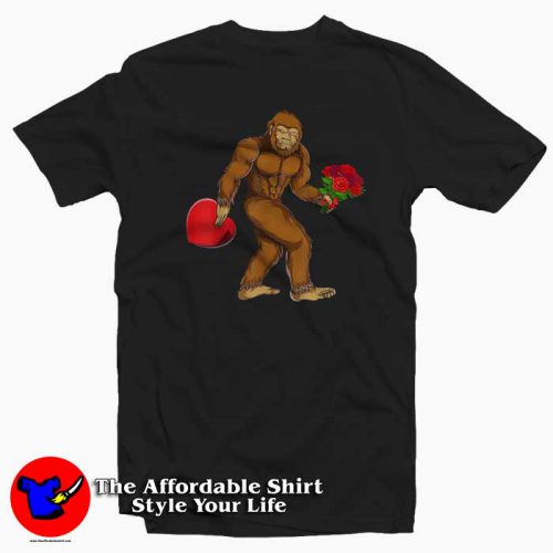 Bigfoot Carry Heart and Rose 500x500 Bigfoot Carry Heart and Rose T Shirt Gift Valentine's Day