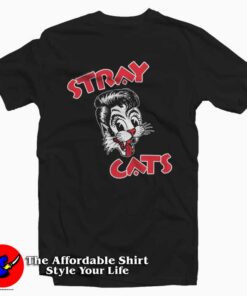 Cat Head Logo Stray Cats T Shirt
