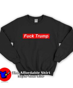 Fuck Trump Red Box Logo Hoodie