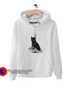 Kaws Grey Suede Money Cat Hoodie