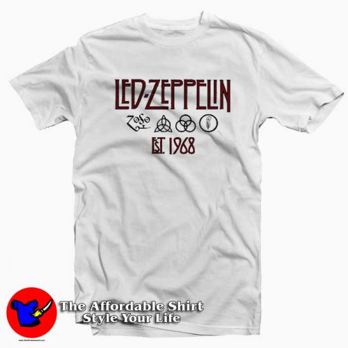 Led Zeppelin Symbols Est 68 500x500 Led Zeppelin Symbols Est 68 T Shirt For Men Or Women