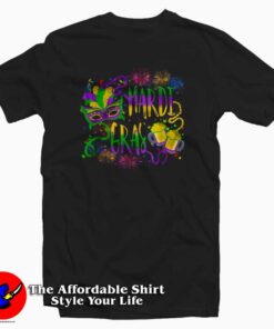 Cheap Mask & Beer Mardi Gras T-Shirt
