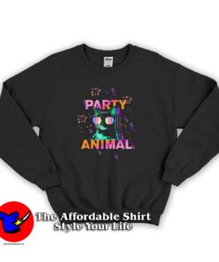 Party Animal Colorful Graphic Hoodie
