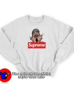 Post Malone With Golden Brace Supreme Sweatshirt