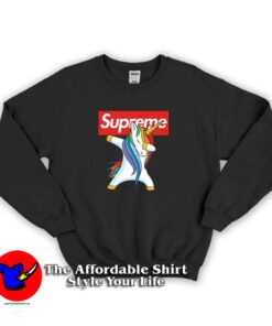 Rainbow Dabbing Unicorn Supreme Sweatshirt