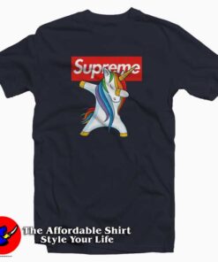Rainbow Dabbing Unicorn Supreme T-Shirt