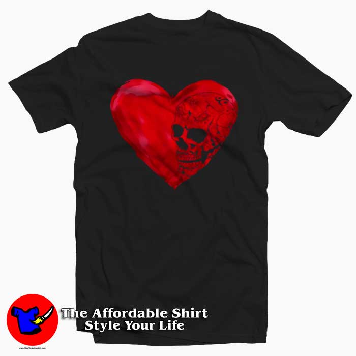 Skull Heart Watercolor 510x510 image Skull Heart Watercolor 510x510 Skull Heart Watercolor T Shirt Gifts Valentine Day