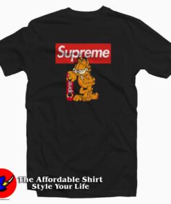 Supreme Garfield Skateboard And Smoke T-Shirt