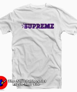 Purple Supreme Star Logo T-Shirt