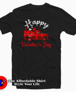 Red Plaid Truck Valentine T-Shirt
