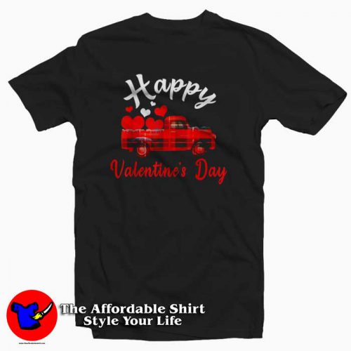 Red Plaid Truck Valentine T-Shirt