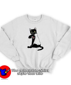 Black Cat Fuck You Tattoo Funny Sweatshirt