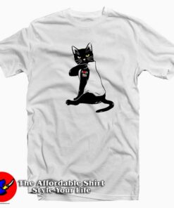 Black Cat Fuck You Tattoo Funny T-Shirt