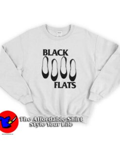 Funny Black Flats Parody Graphic Sweatshirt