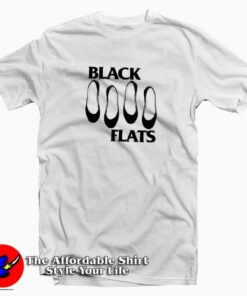 Funny Black Flats Parody Graphic T Shirt