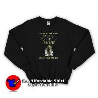 Master Yoda To Be Alone Listen To Pink Floyd Sweatshirt