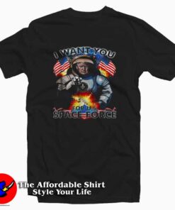 Trump I Want You For Space Force Graphic T-Shirt