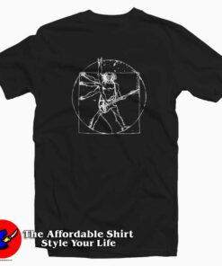 Vitruvian Davinci Guitar Graphic T-Shirt
