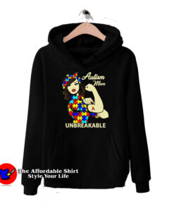 Autism Love Heart Mom Unbreakable Hoodie