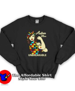 Autism Love Heart Mom Unbreakable Sweatshirt