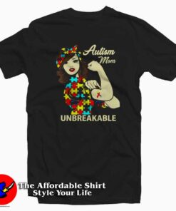 Autism Love Heart Mom Unbreakable T-Shirt