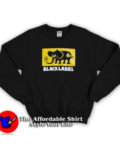 Black Label Elephant Block Graphic Sweatshirt