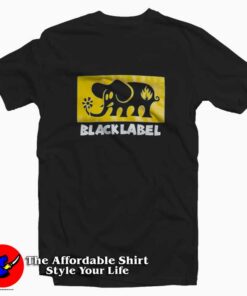 Black Label Elephant Block Graphic T-Shirt