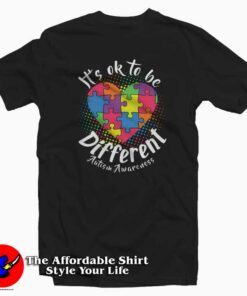 Autism Awareness Different Puzzle Heart Love T-Shirt