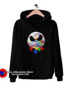 Jack Skellington face puzzle Autism Graphic Hoodie