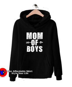 Mom of Boys Cute Motherhood Graphic Hoodie