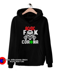 Nice ACDC Skullcap Fuck Corona Hoodie
