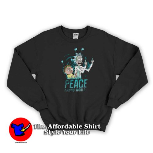 Peace Among Word Rick And Morty Sweater 500x500 Peace Among Word Rick And Morty Sweatshirt Cheap
