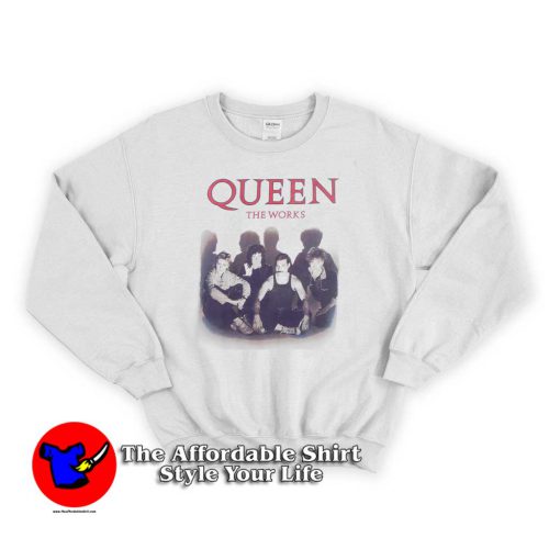 Queen The Works Album Cover Sweater 500x500 Queen The Works Album Cover Vintage Sweatshirt Cheap