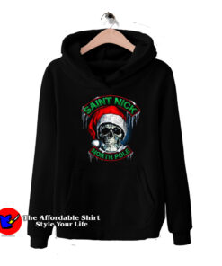 Saint Nick Skull North Pole Graphic Hoodie