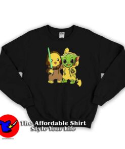 Star Wars Baby Pikachu and Baby Yoda Sweatshirt
