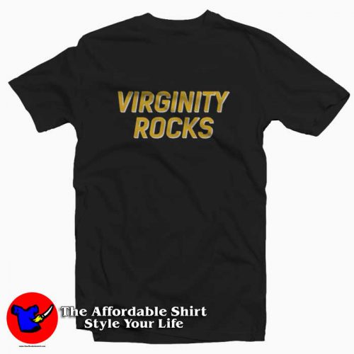 Virginity Rocks Black Graphic T Shirt 500x500 Virginity Rocks Black Graphic T Shirt Cheap