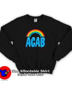 ACAB White Rainbow Unisex Sweatshirt Cheap