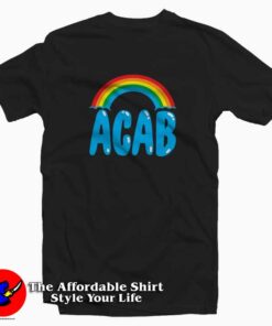 ACAB White Rainbow Unisex T-shirt Cheap