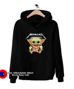 Funny Baby Yoda Mandalorian Hug Metallica Hoodie