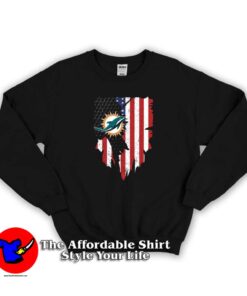 Miami Dolphins American Flag Independence Day Sweatshirt