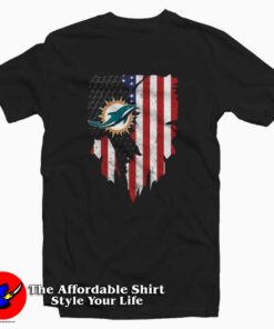 Miami Dolphins American Flag Independence Day T-shirt