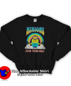 Funny Minions Good Vibes Graphic Sweatshirt