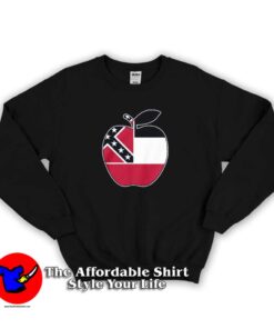 Mississippi Flag Apple Hanes Unisex Sweatshirt