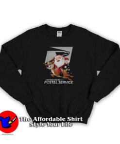 Santa Claus riding Reindeer Christmas Sweatshirt