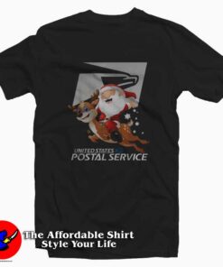 Santa Claus riding Reindeer Christmas Unisex T-shirt